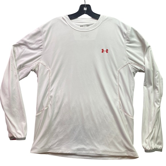 Under Armour Shirt Mens Large HeatGear Long Sleeve Training Athletic Base Layer - Picture 1 of 8